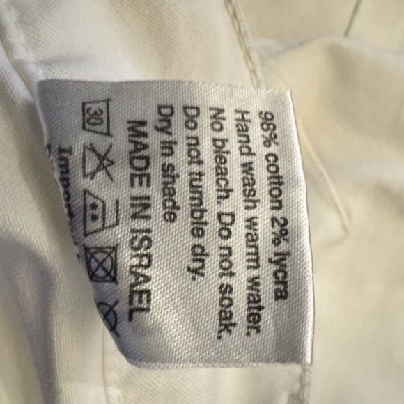 Bevvy Flog Aviv Button Fly White Denim sz 28 nwot - Picture 6 of 11